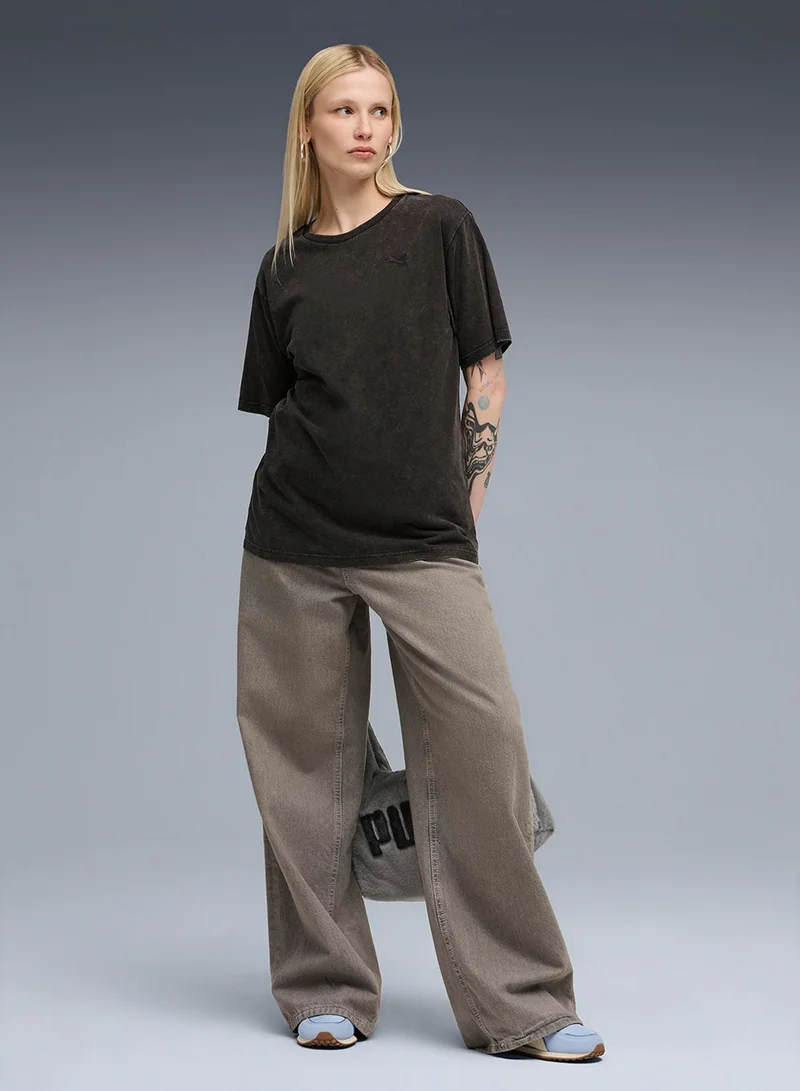 PUMA  Women's tee Elevated Essentials Acid Wash for Women | Best Price UAE