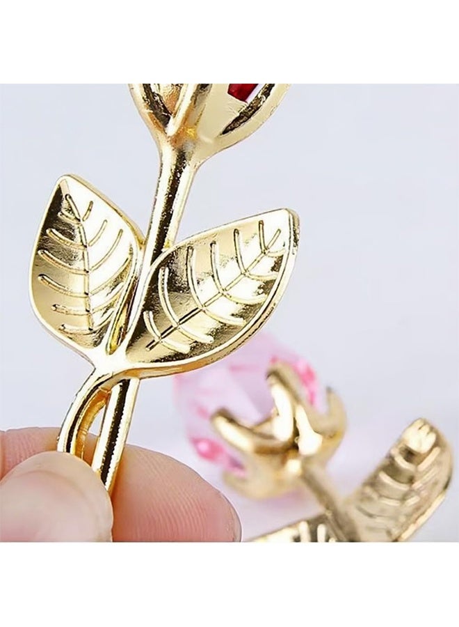 كريستال روز - الحب الأبدي لشريكك، هدية زفاف أو ذكرى سنوية أو عيد ميلاد أو رأس السنة للأم أو الزوجة أو الأخت أو الصديقات أو الجدة (كريستال وردي ذهبي) - Image 5