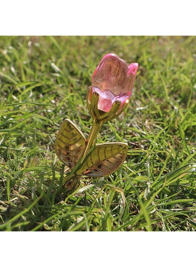 كريستال روز - الحب الأبدي لشريكك، هدية زفاف أو ذكرى سنوية أو عيد ميلاد أو رأس السنة للأم أو الزوجة أو الأخت أو الصديقات أو الجدة (كريستال وردي ذهبي) - Image 3