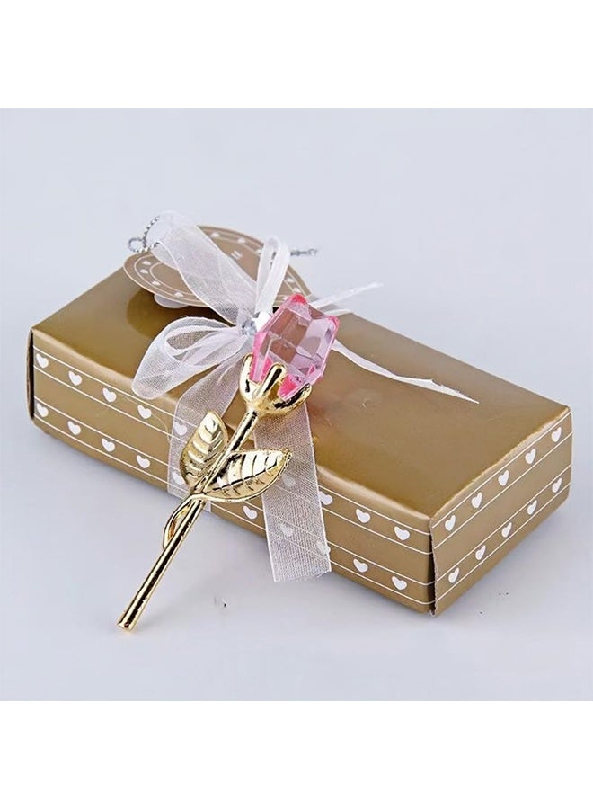 كريستال روز - الحب الأبدي لشريكك، هدية زفاف أو ذكرى سنوية أو عيد ميلاد أو رأس السنة للأم أو الزوجة أو الأخت أو الصديقات أو الجدة (كريستال وردي ذهبي) - Image 4