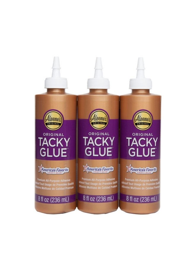 Aleene's 3 Pack 8 Oz Tacky Glue 8 Fl Oz Original Version 3 Count  - Image 1