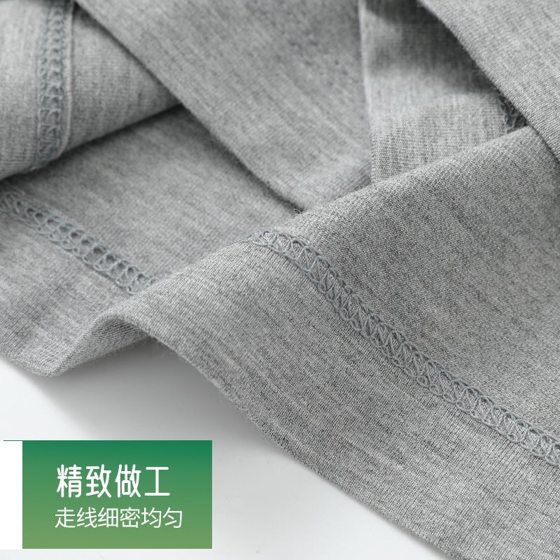 Men's bamboo fiber round neck short sleeve summer solid color breathable cool T-shirt boys sports top cool - Image 5