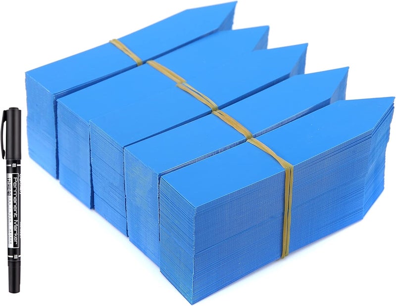 Mihey 1000 Pcs 4 Inch Garden Plant Labels, Plastic Nursery Tags Waterproof Pot Seed Markers, Blue - Image 1