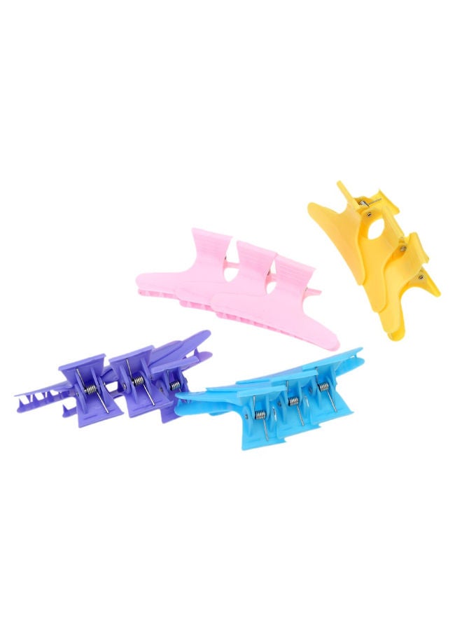 NIBEMINENT 12-Piece Plastic Fashion Butterfly Hair Claw Section Clip Multicolour One Size - Image 3