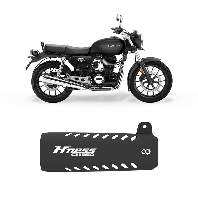 Auto Infinity Exhaust Guard Compatible with Honda CB350-H’Ness (Black, Pack of 1) - Image 1