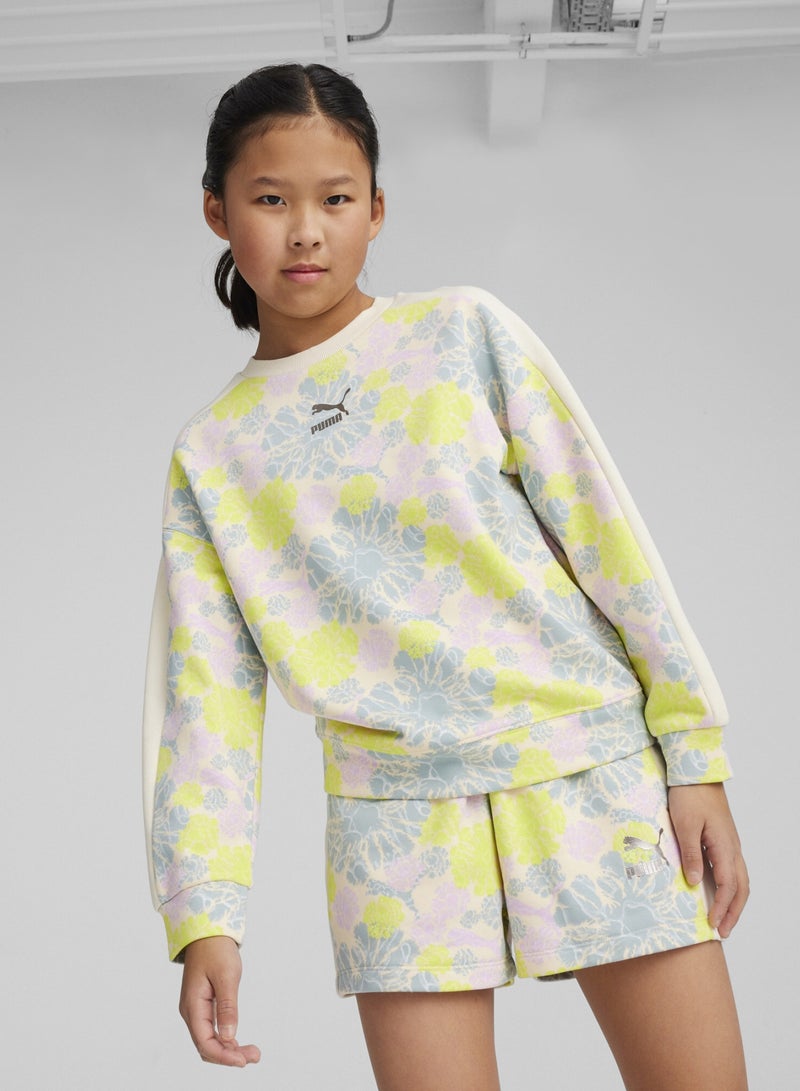 بوما سويت شيرت للفتيات T7 SNFLR - Image 1