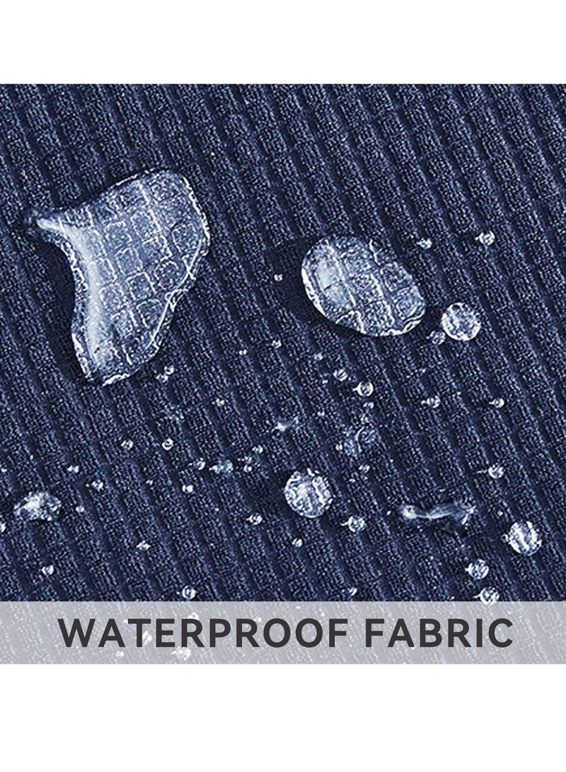 Peachjoy Stretch Loveseat Sofa Slipcover 1 Piece Couch Sofa Cover Furniture Protector 3 Seater Sofa with Elastic Bottom Blue - Image 2