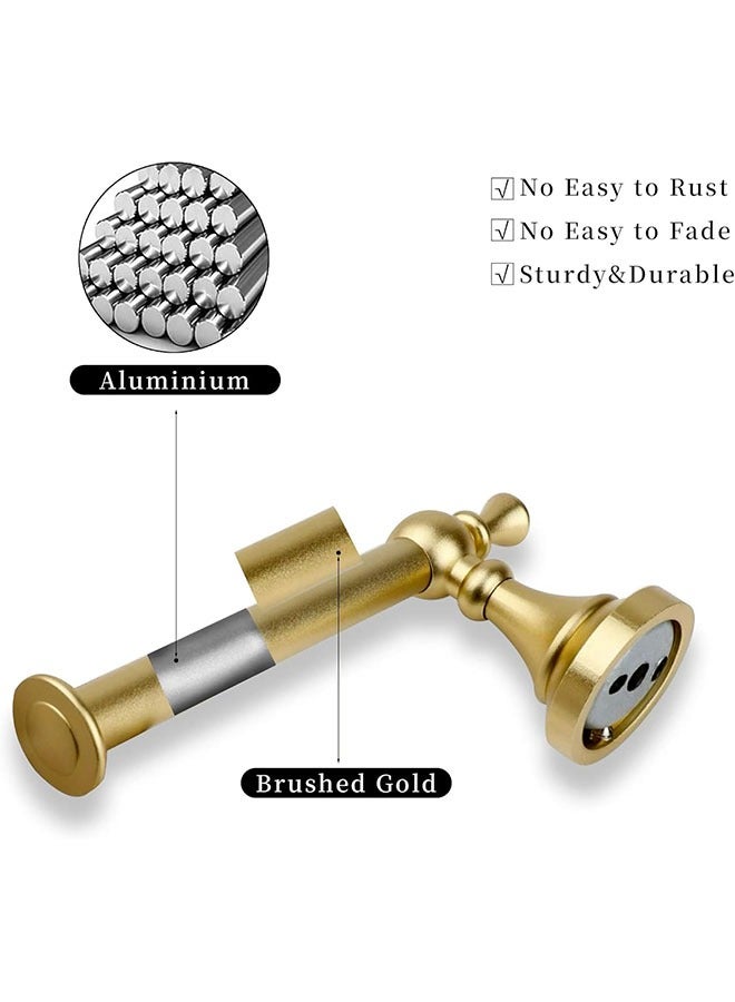 Gold Toilet Paper Holder, Brushed Gold Towel Ring, Hand Towel Holder Toilet Paper Roll Holder Wall Mount Bathroom Accessories, Modern Bathroom Hardware 2 Set - Image 5
