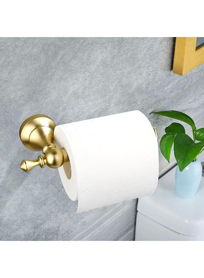 Gold Toilet Paper Holder, Brushed Gold Towel Ring, Hand Towel Holder Toilet Paper Roll Holder Wall Mount Bathroom Accessories, Modern Bathroom Hardware 2 Set - Image 4