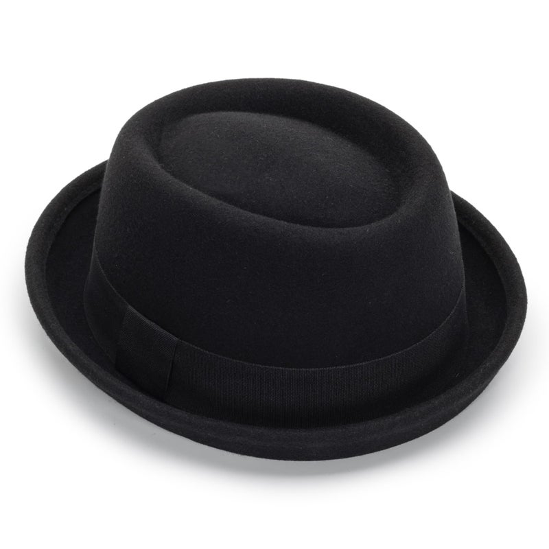 CXQRR Mens-Pork-Pie-Hat Flat-Top-Bowler-Hat Wool-Fedora-Hat for Women - Image 1