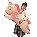 hitoshe Unicorn Plush Hugging Pillow Big Unicorn Stuffed Animal Body Pillow Toy Gifts for Kids Valentine Christmas Pink 393 in - Image 4