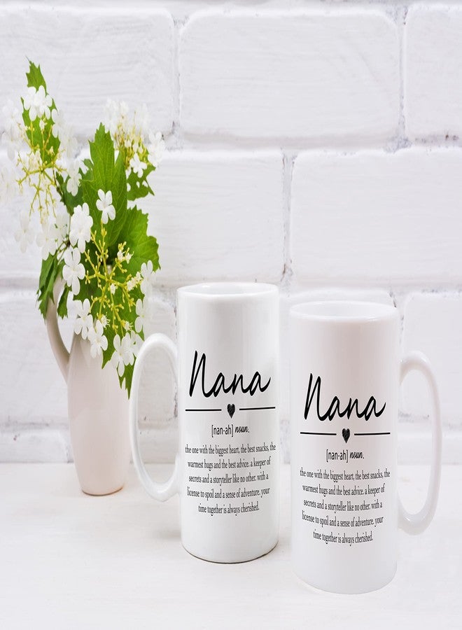 QASHWEY Nana Definition Coffee Mugs, Grandma Mother's Birthday Gifts for Granddaughter, Grandson - Double Side Printed Ceramic Mug Cup 11 Ounce - Image 4