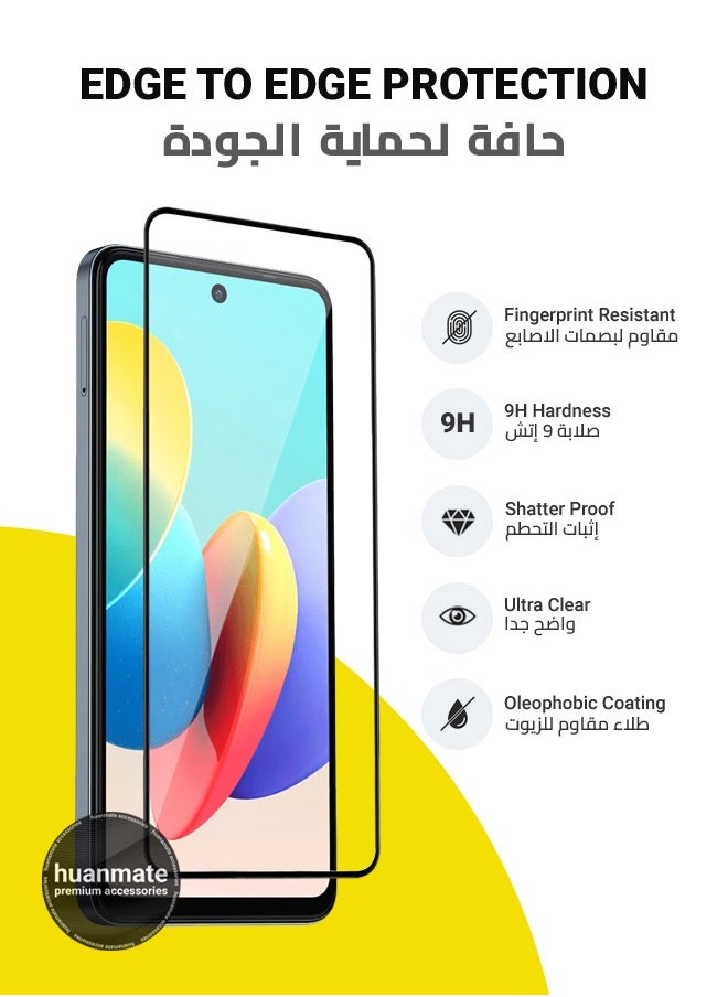 2 Pieces Tecno Spark 20C Screen Protector – Premium Edge to Edge Tempered Glass, High Transparency, Delicate Touch, Anti-Explosion, Smooth Arc Edges, Easy Installation