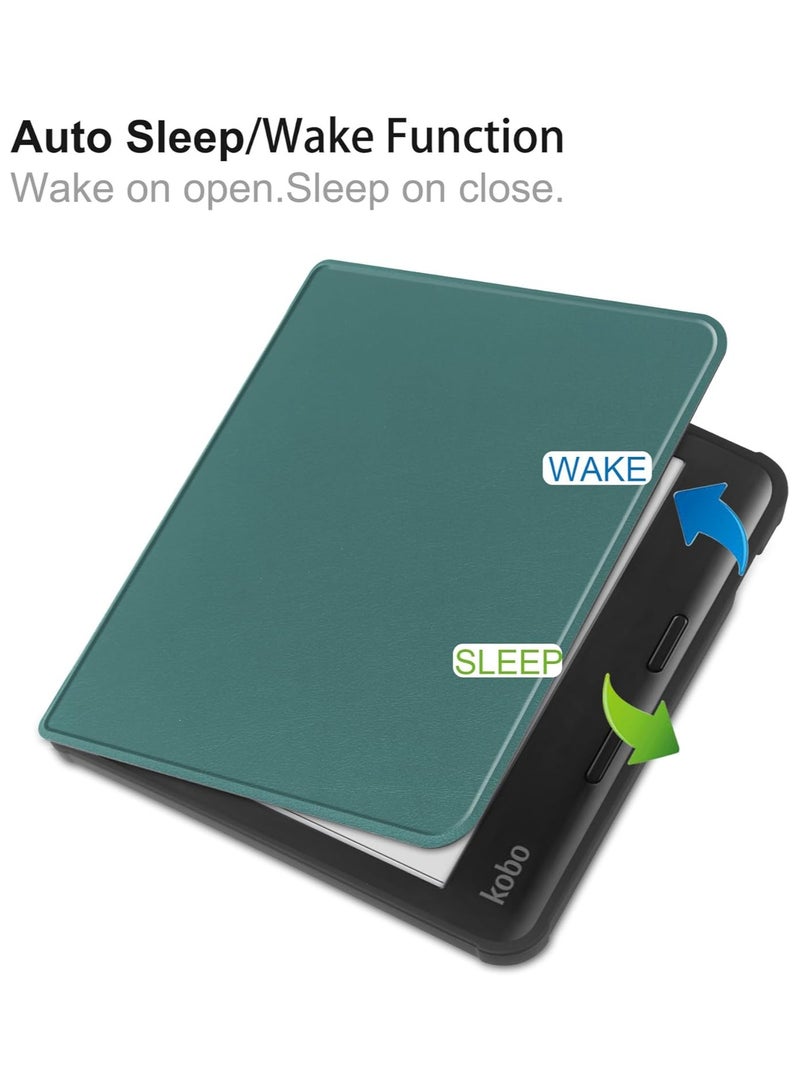 general Case Compatible with 7 inch Kobo Libra Colour,Premium Lightweight PU Leather Cover with Auto Sleep/Wake for Kobo Libra Colour 7'' - Image 2