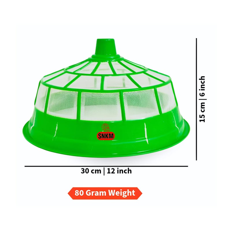 SNKM SNKM Plastic Food Cover Mesh Net Basket Dome for Kitchen and Dining Table | Insect Proof Food Cover Basket (Large, 30cm, Multicolour, Pack of 5)  - Image 3