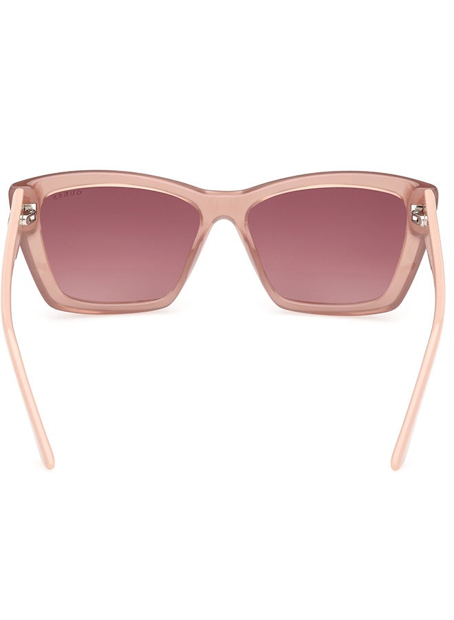 GUESS نظارة شمسية نسائية بتصميم عين القطة مع حماية من الأشعة فوق البنفسجية - GU0009857F55 - مقاس العدسة: 55 مم - Image 4