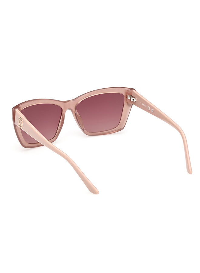 GUESS نظارة شمسية نسائية بتصميم عين القطة مع حماية من الأشعة فوق البنفسجية - GU0009857F55 - مقاس العدسة: 55 مم - Image 3