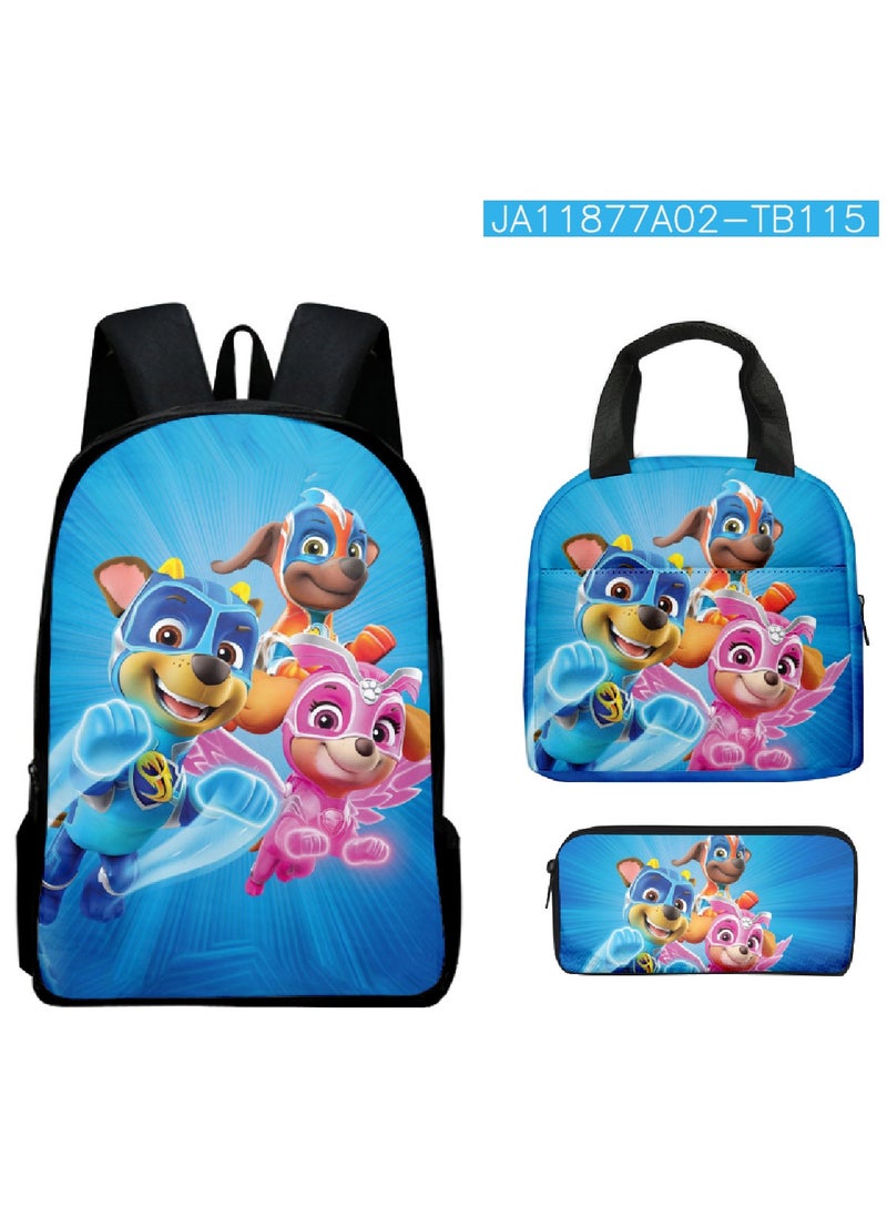PAW PATROL - 【 School Season 】Paw Patrol New Children's Backpack Student Cartoon School Bag Lunch Bag Pencil Box Three-piece Set for School - Image 1