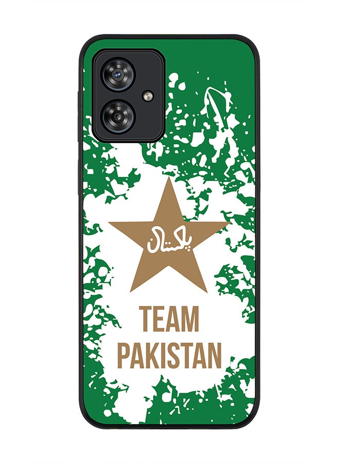 Stylizedd Rugged Black edge case for Motorola Moto G54 / Motorola Moto G54 Power / Motorola Moto G64 5G, Slim fit Flexible Anti Drop Thin Cover - Team Pakistan  - Image 1