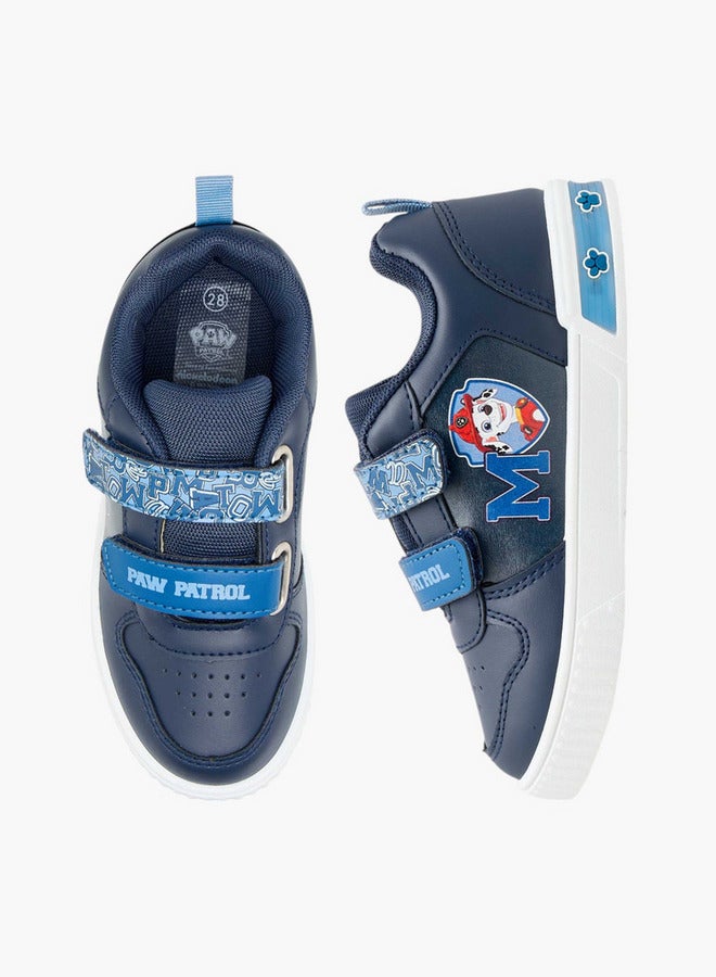PAW PATROL Boys Printed Light-Up Sneakers with Hook and Loop Closure - Image 1