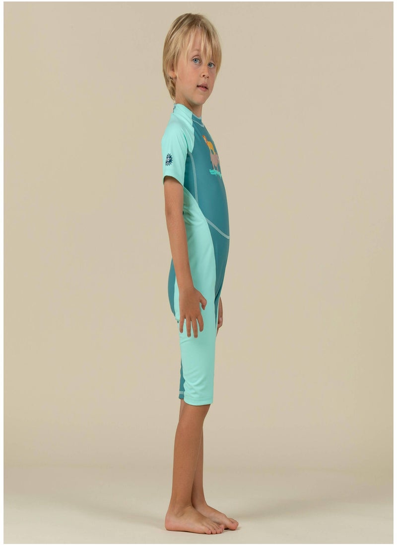 NABAIJI NABAIJI by DECATHLON, Baby UV-Protection Wetsuit Flexible & Sun-Resistant Green SAVANNAH Print  - Image 3