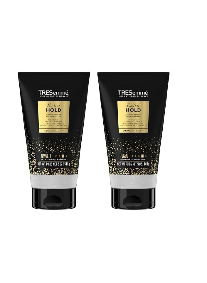 TRESemmé TRESemmé Hair Gel Extra Hold No Crunch 24H Frizz Control Alcohol-Free 5 oz (Pack of 2)  - Image 1