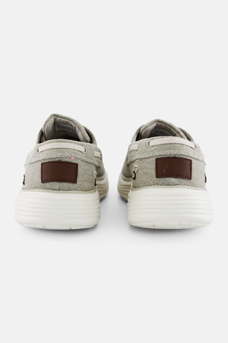 Ocean Pacific Men Lace Up Casual Shoes, Light Beige - Image 2