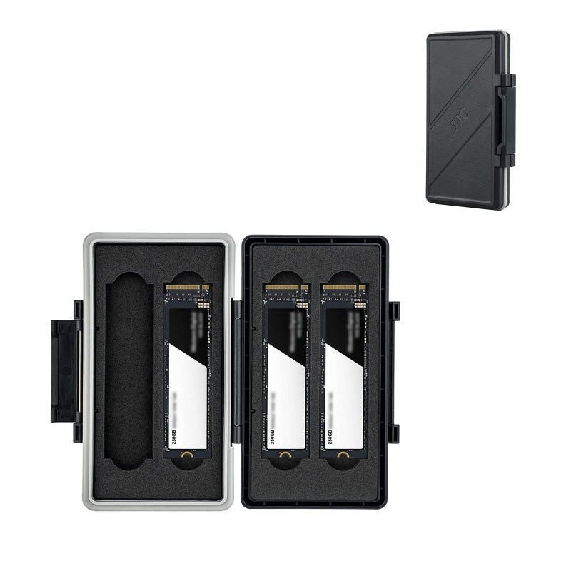 JJC Compact M.2 2280 2260 2240 2242 2230 Case,4 Slots M.2 SSD Holder Box,M.2 Internal Solid State Hard Drive Storage,Water-Resistant,Dustproof,Shockproof - Image 1