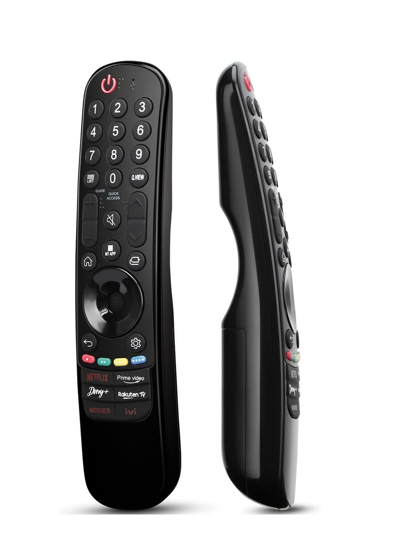 Universal for LG Magic Remote Control ، استبدال LG LED OLED LCD 4K UHD SMART TV ، مع أزرار لـ Netflix و Prime Video و Disney Plus و LG-Kannels (بدون بحث صوتي)