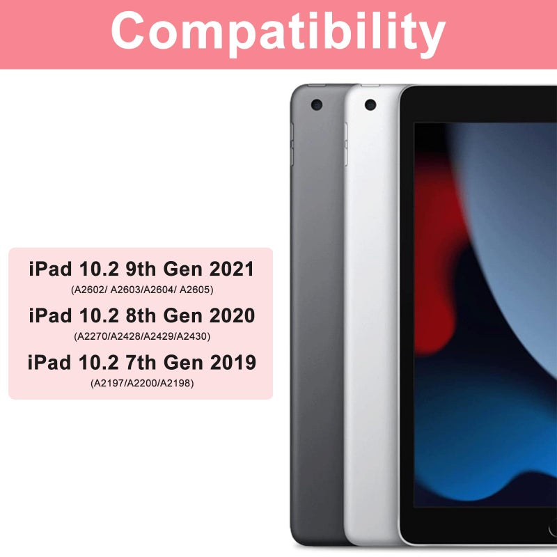 TQQ Keyboard Case for iPad 9th Generation with Multi-Touch Precision Trackpad, 10 Color Backlight, 360° Rotatable, Thin & Light, Compatible with iPad 9th Gen (2021), 8th Gen (2020) and 7th Gen (2019) - Image 2