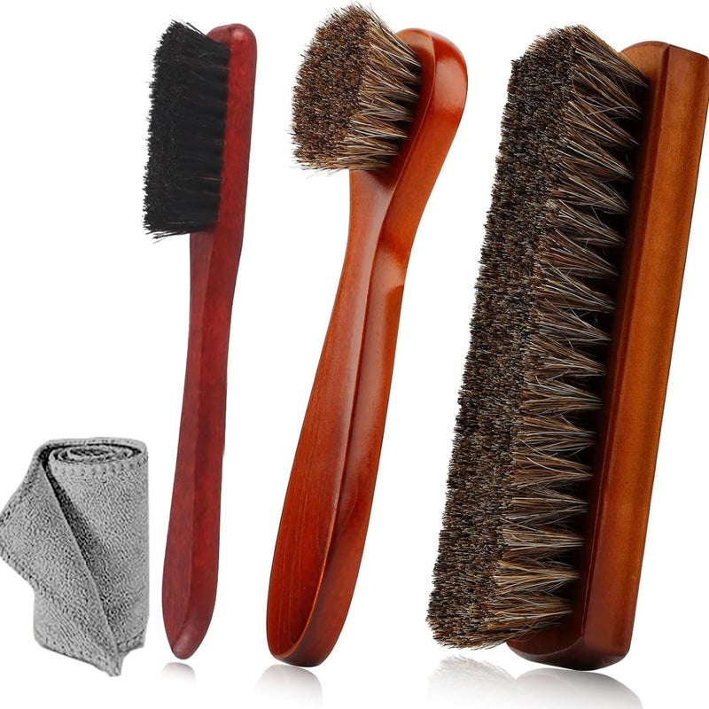 Mane Shoe Brush Set Brown 4PC - Image 1