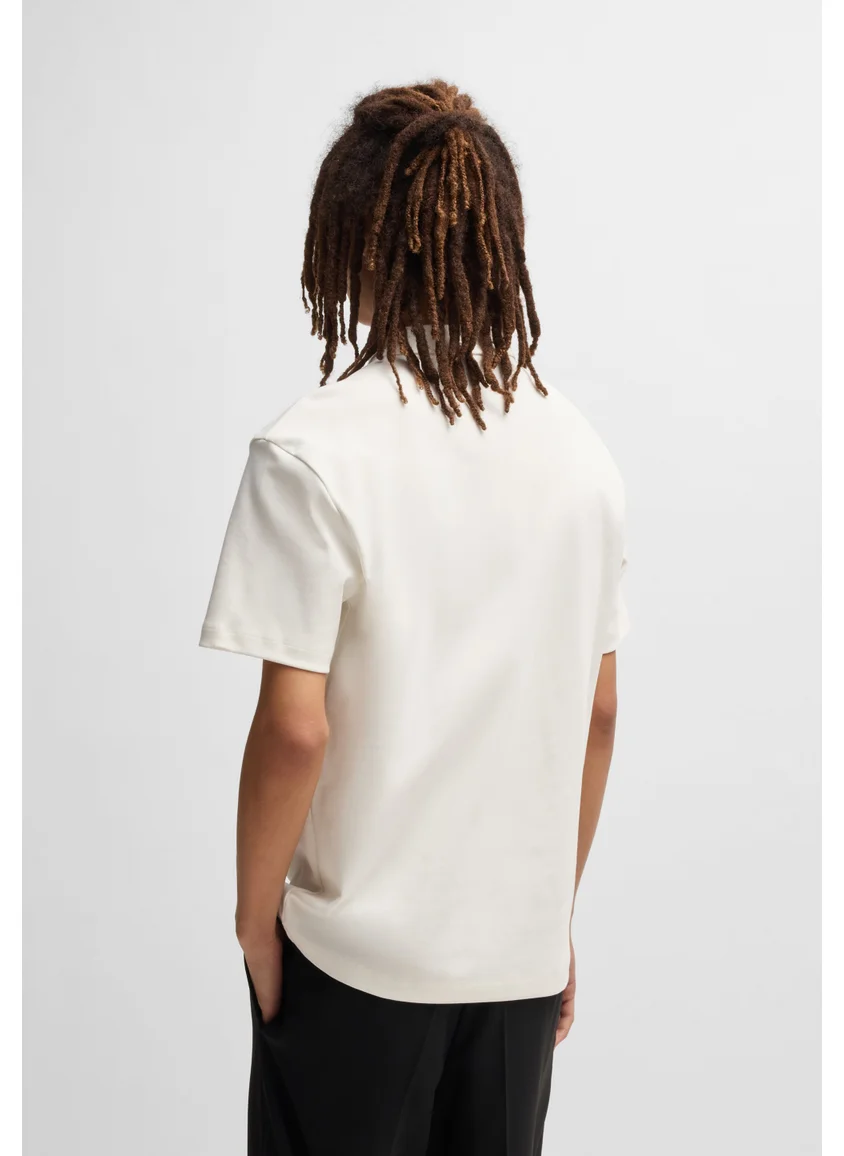 هوجو Interlock-cotton polo shirt with stacked logo