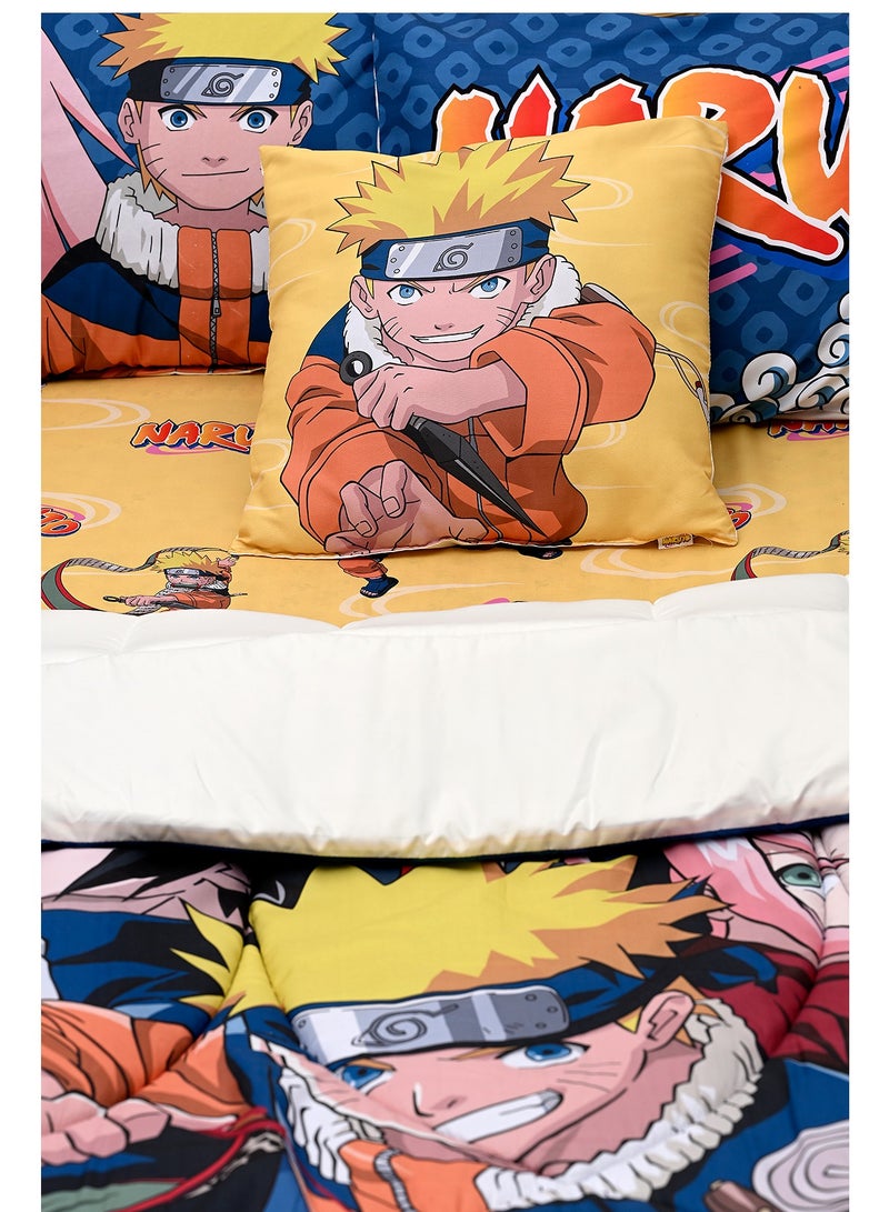 NARUTO 5-in-1 Comforter Set – Brushed Microfiber, Polyester Shell – Orange - Image 3