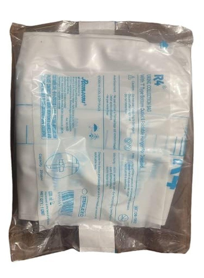 انمول أكياس تجميع البول R4 بفتحة سفلية (عبوة من 3 قطع) أكياس تجميع البول للنساء | أكياس تجميع البول للرجال، سعة 2000 مل - Image 3