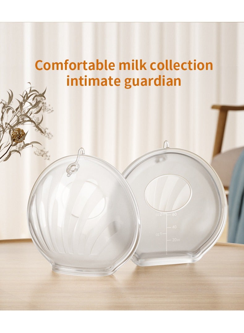 2 Pcs Silicone Nipple Collection Shields, Breast Milk Collection Shields, Nursing Cups For Collecting Breast Milk, Protecting Sore Nipples, And Preventing Breast Milk Leakage - Image 1