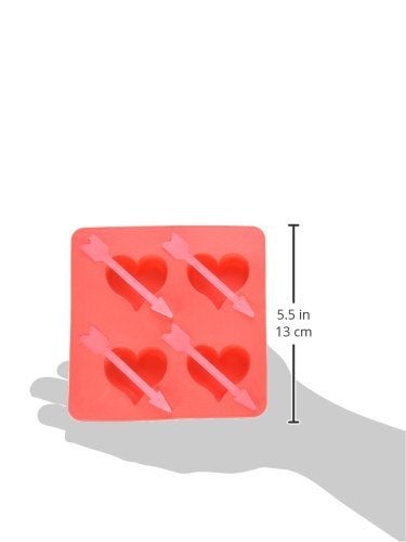 Fairly Odd Novelties Heart & Arrow Ice Cube Tray, One Size, Red - Image 3