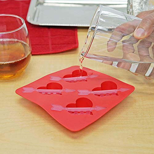 Fairly Odd Novelties Heart & Arrow Ice Cube Tray, One Size, Red - Image 2