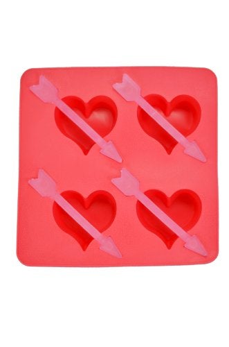 Fairly Odd Novelties Heart & Arrow Ice Cube Tray, One Size, Red - Image 1