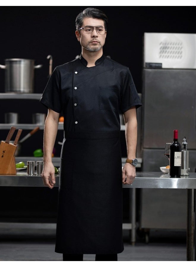 NIBEMINENT Chef overalls Bakery Cook Jacket Men Cafe costume Hotel Clothe Professional Double Breasted Kitchen Uniform  - Image 1