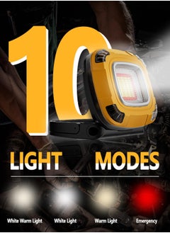 KASTWAVE LED Rechargeable Work Light with 10 Light Modes,2000LM Portable COB Magnetic Light,4000mAh Recharge Spotlight and Floodlight,210° Rotate IP65 Waterproof for Car Repair and Camping  - Image 4