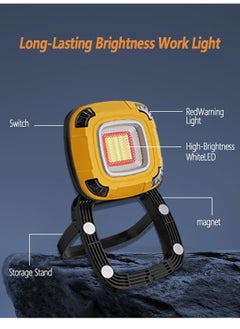 KASTWAVE LED Rechargeable Work Light with 10 Light Modes,2000LM Portable COB Magnetic Light,4000mAh Recharge Spotlight and Floodlight,210° Rotate IP65 Waterproof for Car Repair and Camping  - Image 5