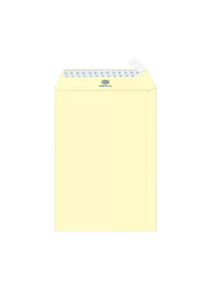 FIS Color Envelopes Peel & Seal, Pastel Colors, Pack of 50 Pcs. Cream Color