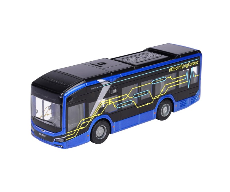 Majorette Grand Series Metal Maschinenfabrik Augsburg-Nürnberg Lion’s City 10E Die-cast Bus (22.5 cm, Blue/Black) - Image 2