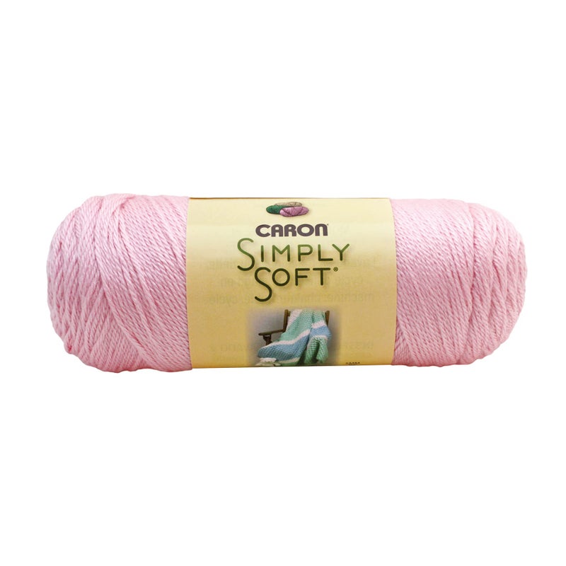 Caron Simply Soft Soft Pink Yarn - 3 Pack of 170g/6oz - Acrylic - 4 Medium (Worsted) - 315 Yards - Knitting/Crochet - Image 2