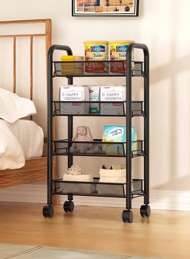 شي ون عربة تخزين معدنية متحركة بعجلات 4 دور - Image 1