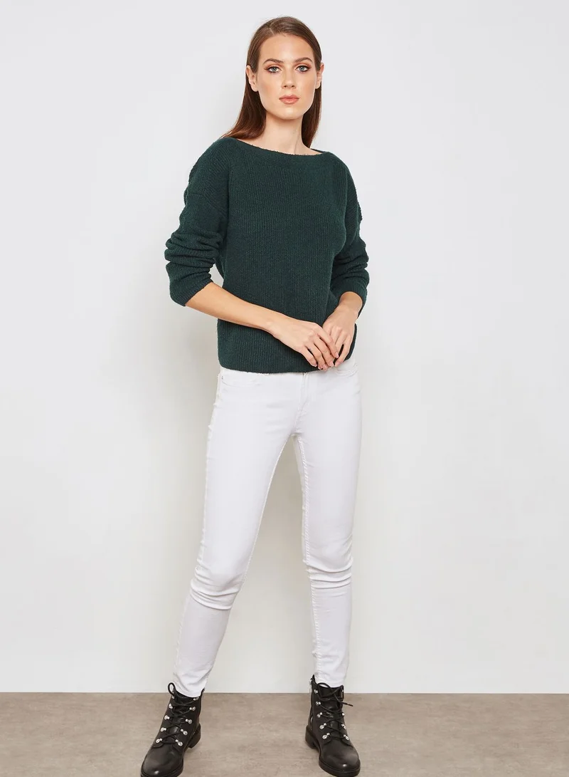 Jacqueline de Yong Boat Neck Sweater