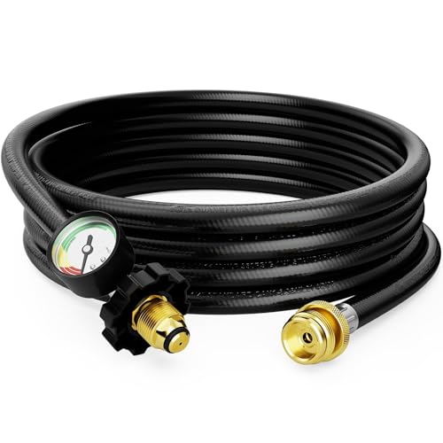 CALPOSE F273704 Propane Heater Hose 12FT Propane Hose with POL Fitting for MrHeater Buddy Portable Buddy Big Buddy Heaters Blackstone Griddle Coleman Camping Stove and More 1lb Appliances - Image 1