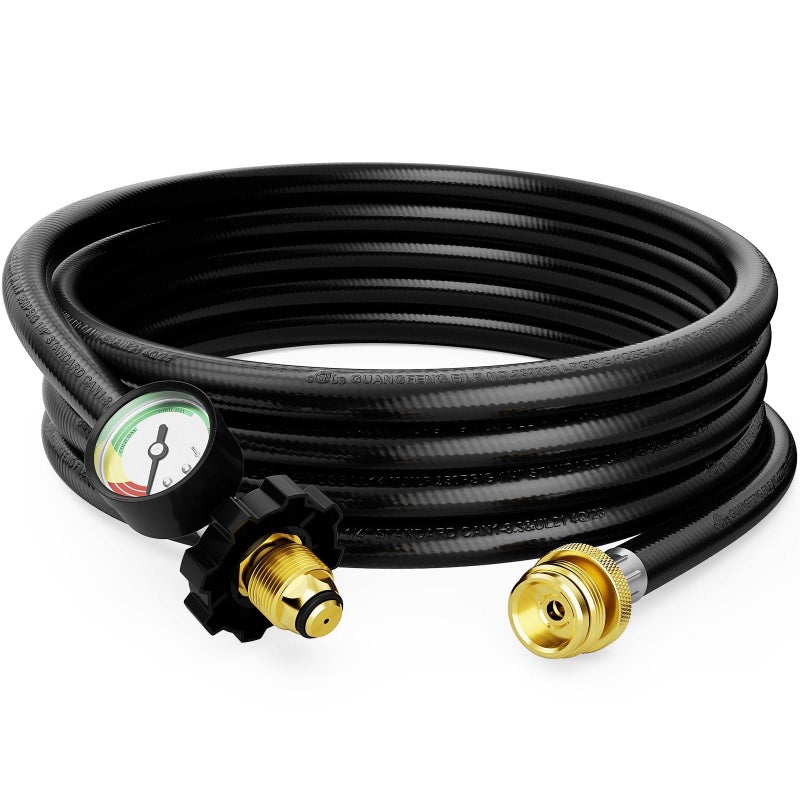 CALPOSE F273704 Propane Heater Hose 12FT Propane Hose with POL Fitting for MrHeater Buddy Portable Buddy Big Buddy Heaters Blackstone Griddle Coleman Camping Stove and More 1lb Appliances - Image 2