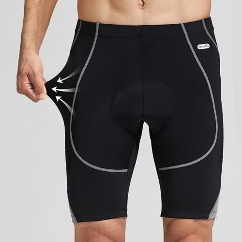 Santic Cycling Men's Shorts Biking Bicycle Bike Pants Half Pants 4D Coolmax Padded Grey L - Image 2