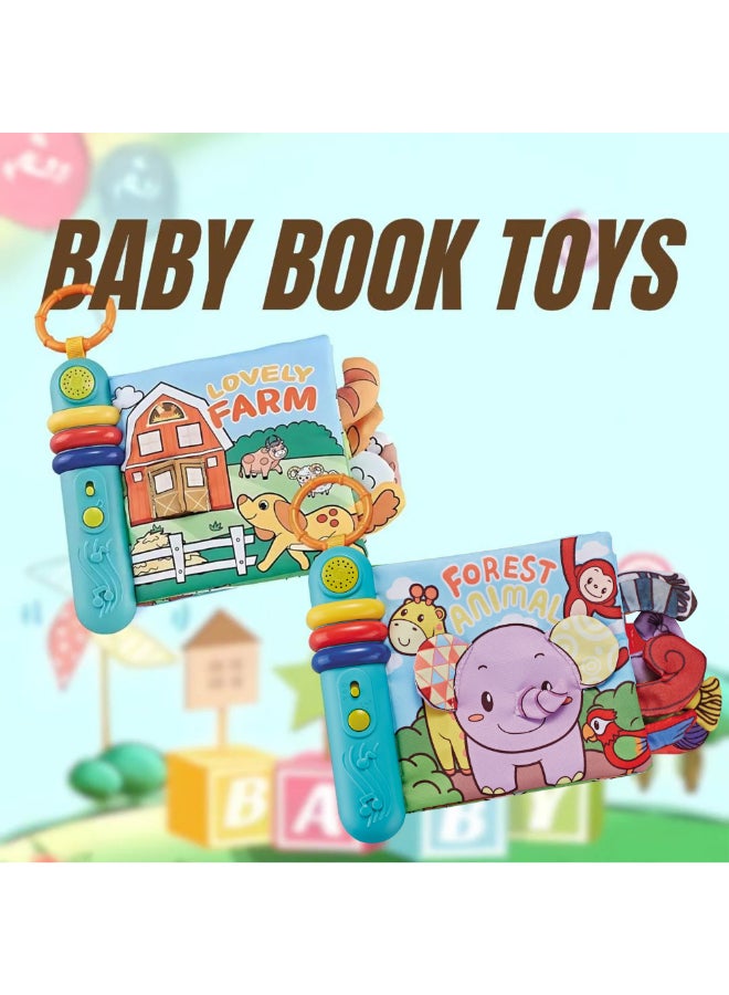 COGNIKIDS Baby Cloth Book With Music & Light – Interactive Sound Book For Infants 6M+ | Musical Animal Storybook With Buttons On Each Page | Montessori Early Learning Toy - Image 5
